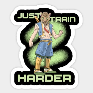 Anime gym just train harder Sticker